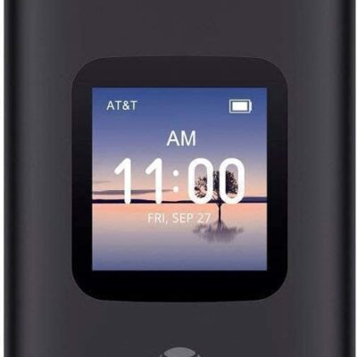 Alcatel SMARTFLIP 4052R | 4G LTE | 4GB Flip-Phone | Bluetooth, WiFi, Big Buttons | Carrier locked to AT&T. Phone is not unlocked – Volcano Black