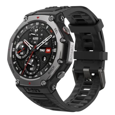 Amazfit T-Rex 3 Rugged/Military Smart Watch 48mm, GPS (with Privacy), Offline Maps, Long Battery Life,328 Feet Water-Resistant, 170 Fitness/Sport Modes, AI, Voice Control, for…