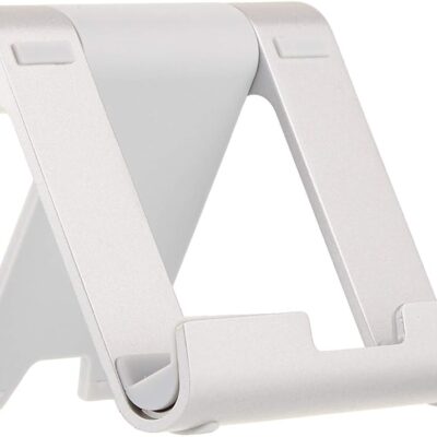 Amazon Basics Multi-Angle Portable Stand for iPad Tablet, E-reader and Phone – Silver