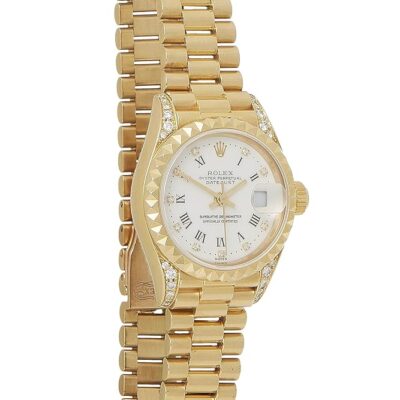 Amazon.com: Rolex, Pre-Loved 18K Yellow Gold & Diamond Datejust 79188 26mm, White : Luxury Stores