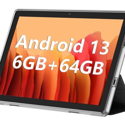 Android Tablet, 10.1 inch Android 13 Tablets 6GB RAM 64GB ROM 1TB Expand, 1280×800 IPS HD Touchscreen,6000mAh Battery, Bluetooth, Dual Camera, GMS, WiFi (Black)