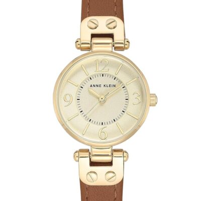 Anne Klein Women’s Leather Strap Watch