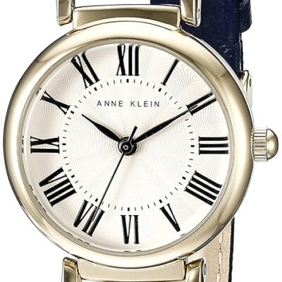 Anne Klein Women’s Leather Strap Watch