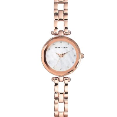 Anne Klein Women’s Premium Crystal Accented Open Bracelet Watch