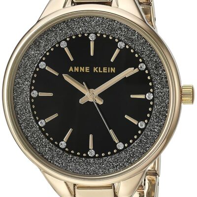 Anne Klein Women’s Premium Crystal Accented Resin Bangle Watch