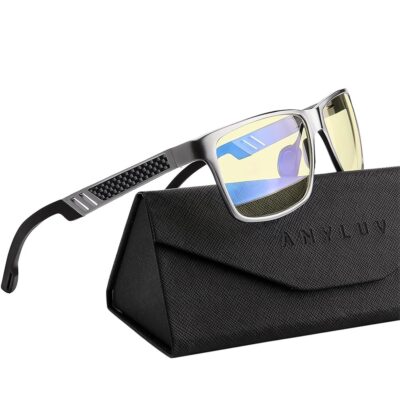 ANYLUV Gaming Glasses for Men Blue Light Glasses Mens Computer Gamer Glass UV400 Anti Blue Light Blocking Screen Blocker Eye Protection