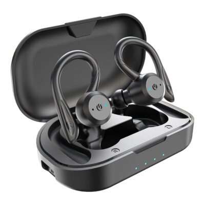 APEKX Bluetooth Headphones True Wireless Earbuds with Charging Case IPX7 Waterproof Stereo Sound Earphones Built-in Mic in-Ear Headsets for Sport Running Black