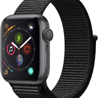 Apple Watch Series 4 (GPS, 40MM) – Space Gray Aluminum Case with Black Sport Loop Band (Renewed)