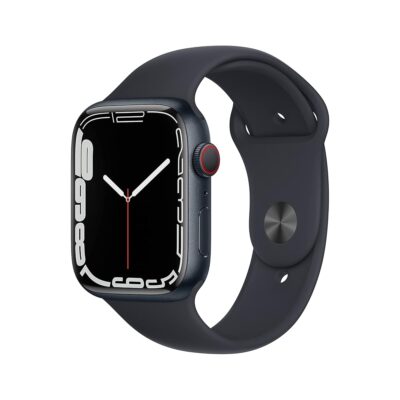 Apple Watch Series 7 (GPS + Cellular, 45MM) – Midnight Aluminum Case with Midnight Sport Band (Renewed Premium)