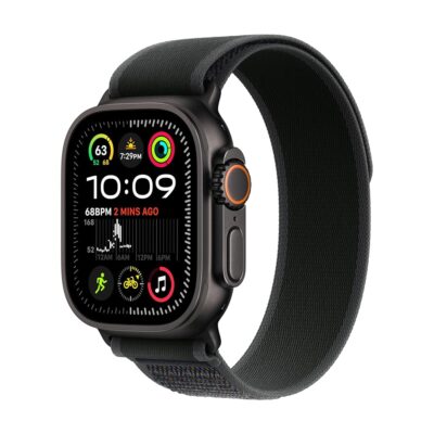 Apple Watch Ultra 2 [GPS + Cellular 49mm] Smartwatch, Sport Watch with Black Titanium Case with Black Trail Loop – M/L. Fitness Tracker, Precision GPS, Action Button, Carbon…