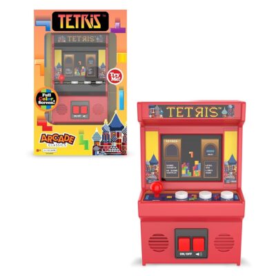 Arcade Classics Tetris – Retro Mini Arcade Game, Full Color Screen, Classic Handheld Electronic Game Console, 90s Toy, Great Gift for Kids 8+