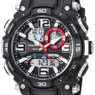 Armitron Sport Men’s Analog-Digital Chronograph Resin Strap Watch