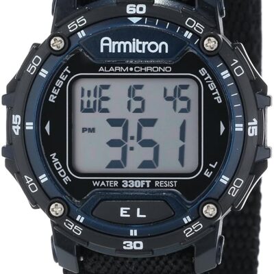 Armitron Sport Unisex Digital Chronograph Nylon Strap Watch