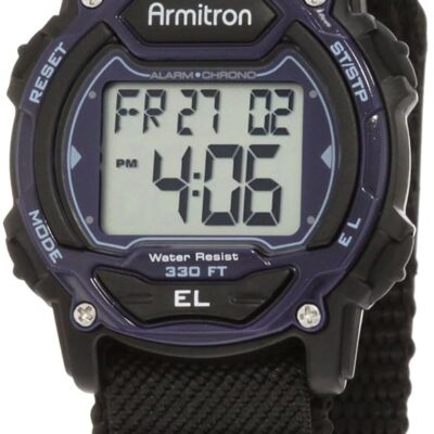 Armitron Sport Unisex Digital Chronograph Nylon Strap Watch, 45-7004