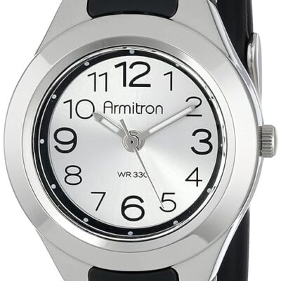 Armitron Sport Women’s 25/6418 Easy to Read Dial Resin Strap Watch