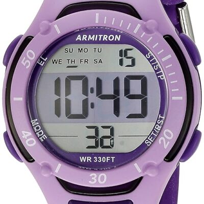 Armitron Sport Women’s 45/7062PUR Digital Chronograph Purple Watch