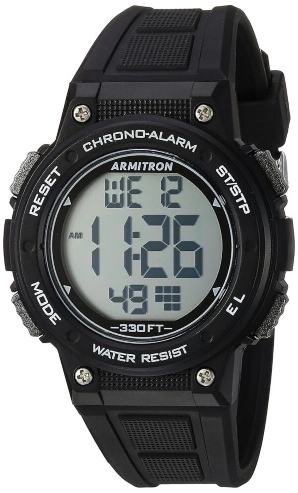 Armitron Sport Women's 45/7086BLK Digital Chronograph Black Resin Strap Watch