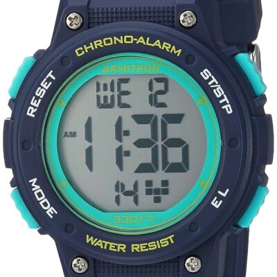 Armitron Sport Women’s Digital Chronograph Resin Strap Watch, 45/7086