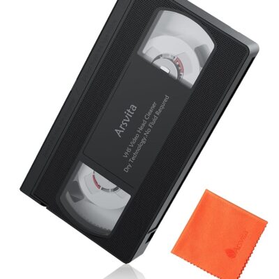 Arsvita VHS/VCR Head Cleaner, Video Head Cleaning Kit for VHS/VCR Players, Dry