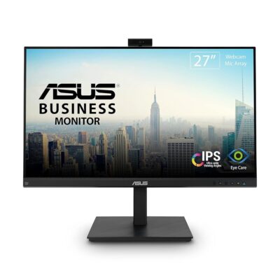 ASUS 27” 1080P Video Conference Monitor (BE279QSK) – Full HD, IPS, Built-in Adjustable 2MP Webcam, Mic Array, Speakers, Eye Care, Wall Mountable, Frameless, HDMI, DisplayPort,…