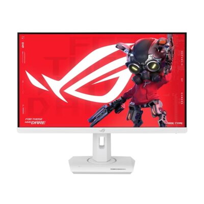 ASUS ROG Strix 27” 4K HDR USB-C Gaming Monitor (XG27UCG-W) – White, UHD (3840×2160) Dual Mode (4K 160Hz or FHD 320Hz), 1ms, Fast IPS, ELMB Sync, G-SYNC Compatible, AI Gaming,…