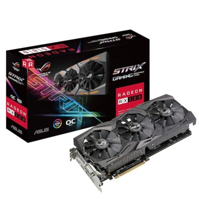 ASUS ROG-STRIX-RX580-O8G-GAMINGOC Edition GDDR5 DP HDMI DVI VR Ready AMD Graphics Card (Renewed)