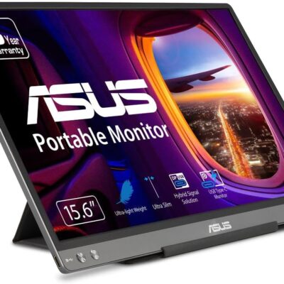 ASUS ZenScreen 15.6” 1080P Portable USB Monitor (MB16ACE) – Full HD (1920 x 1080), IPS, USB Type-C, Eye Care, Anti-Glare Surface, Lite Smart Case, External screen for laptop,…