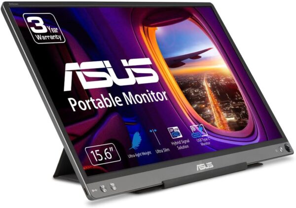 ASUS ZenScreen 15.6” 1080P Portable USB Monitor (MB16ACE) - Full HD (1920 x 1080), IPS, USB Type-C, Eye Care, Anti-Glare Surface, Lite Smart Case, External screen for laptop,...