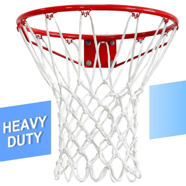 Basketball Net Outdoor,(7.16 oz) 12 Loops Professional Heavy Duty Basketball Net Replacement,All Weather Anti Whip,Suitable for Outdoor Standard 12 Loops Basketball Hoop