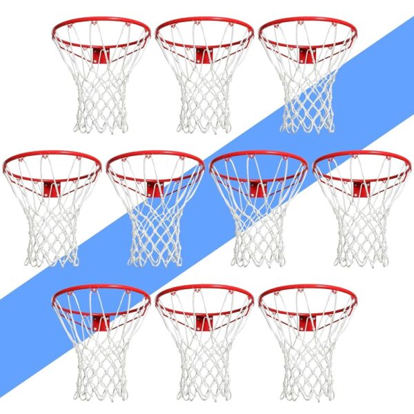 Basketball Net Outdoor,(7.16 oz) 12 Loops Professional Heavy Duty Basketball Net Replacement,All Weather Anti Whip,Suitable for Outdoor Standard 12 Loops Basketball Hoop