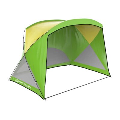 Beach Tent Sun Shelter – Sport Umbrella – UV Protection and Water-Resistant with Carry Bag – Shade Canopy for Families by Wakeman Outdoors