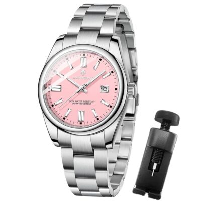 BENYAR AKNIGHT Mens Watch, Stylish Business Casual Stainless Steel Quartz Analog Wrist Watches for Men Women, Luminous Waterproof Date Gift