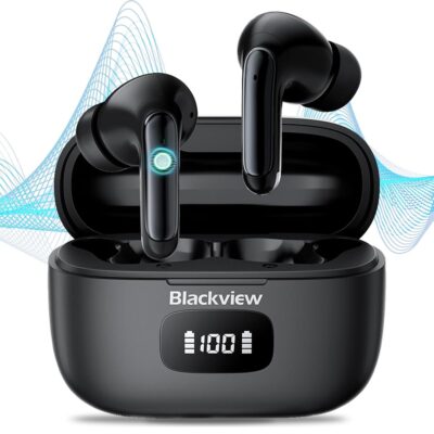 Blackview Wireless Noise Canceling Earbuds in Ear Headphones Wireless Bluetooth 5.3, Ear Buds Built-in Mic Sports Earbuds IPX7 Waterproof,56H Playtime LED Power Display for…