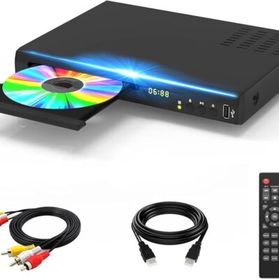 Blu Ray DVD Player, 1080P Home Theater Disc System, Play All DVDs and Region A 1 Blu-Rays, Support Max 128G USB Flash Drive + HDMI/AV/Coaxial Output + Built-in PAL/NTSC with…