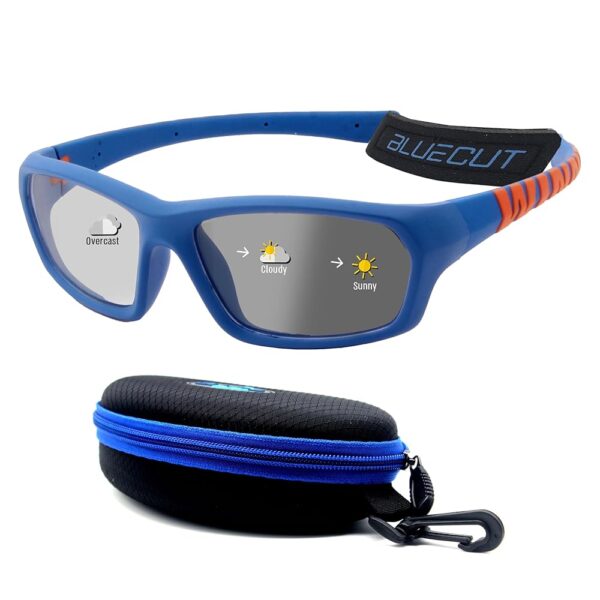 BLUE CUT Sports Protection Goggles, Photochromic Lenses Safety Glasses for Basketball, Pickleball and Outdoor Sports