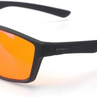 Blue Light Blocking Glasses 99.9% – SLEEP BETTER Gaming, Computer, Phone, Amber Orange Lens UV400 Filter