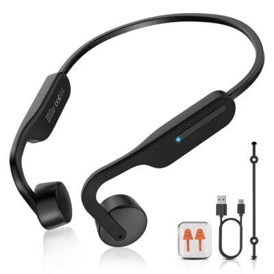 Bone Conduction Headphones Wireless Headphones Bluetooth 5.3 Open Ear Headphones 10H Playtime Sports Earphones with Mic, IPX6 Waterproof Headset for Running,Cycling, Hiking,…