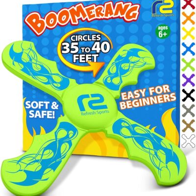 Boomerangs for Kids: Best Soft Flying Toy – Ideal Gifts For Boys & Girls All Ages – Outdoor Flying Disc & Beach Frisbbee for Kids – Fun Stocking Stuffers For Kids – Boys Toys…