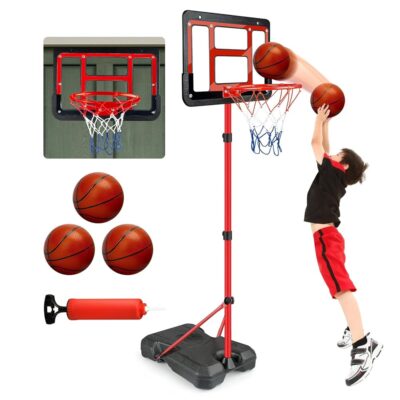 Boys Toy Gifts for 3 4 5 6 7 8 Years Old, Kids Basketball Hoop Adjustable Height 3.5FT-6.2FT, Mini Basketball Hoop for Kid Boys, Basketball Goal Toys Outdoor Indoor Game Gifts…