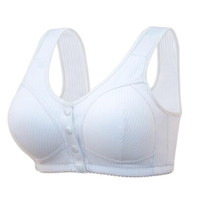 Bras for Women 2024 Summer Casual Front Closure No Wire Sports Bra Plus Size Button Full Coverage Wide Back Underwear