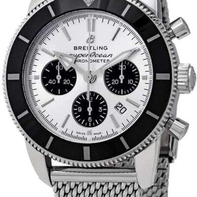 Breitling Superocean Heritage II Chronograph Automatic Chronometer Silver Dial Men’s Watch AB0162121G1A1