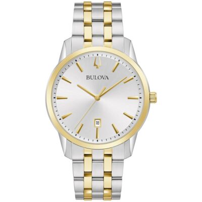 Bulova Men’s Classic Sutton 3-Hand Calendar Date Quartz Watch, 40mm