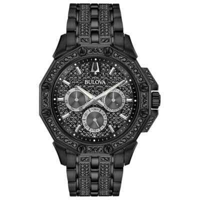 Bulova Men’s Crystal Octava Chronograph Quartz Watch, Pave Crystal Dial