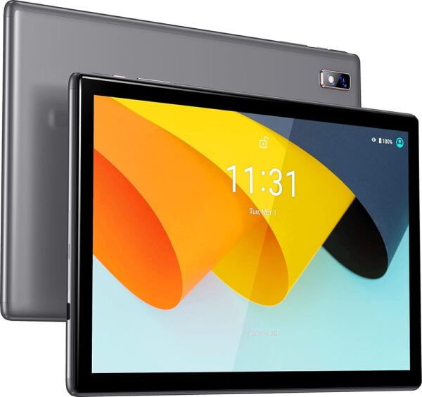 BYYBUO SmartPad A10_L Tablet 10.1 inch Android 13 Tablets, 4GB RAM 64GB ROM Quad-Core Processor 5000mAh Battery, 1280x800 IPS HD Touchscreen 5MP+8MP Camera, Bluetooth,WiFi (Grey)