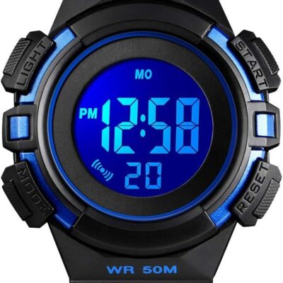 CakCity Kids Watches Digital Outdoor Sport Waterproof Electrical EL-Lights Watches with Alarm Luminous Stopwatch Casual Military Child Wrist Watch Gift for Boys Girls Ages 5-10