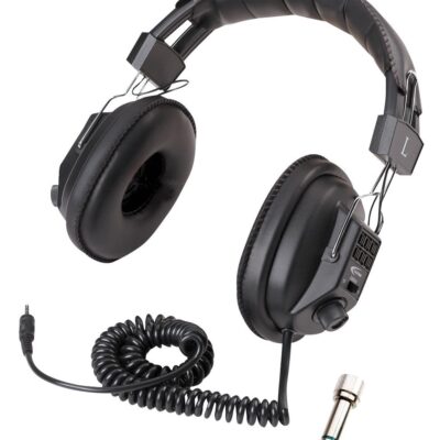 Califone 3068AV Stereo/Mono Headphones, 3.5 mm Stereo Plug, Black