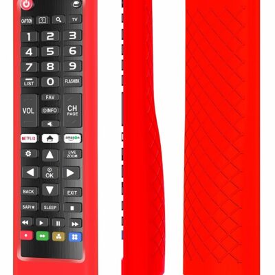 Case for LG TV Remotes, Remote Cover for LG Smart TV Remote Control AKB75095307 AKB75375604 AKB74915305 Original, Replacement Silicone Skin Sleeve Red