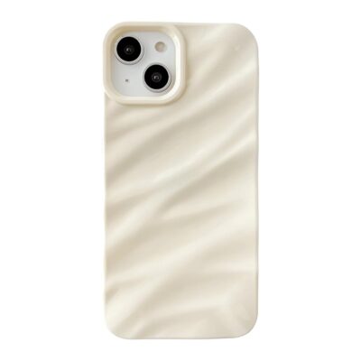 Caseative for iPhone 13 Case,Water Ripple Pattern Curly Wave Shape Soft Compatible with iPhone Case (iPhone 13,White)