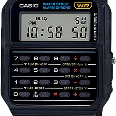 Casio CA53W Vintage Series | Data Bank | 1/100 SEC Stopwatch | Water Resistant | 8 Digit Calculator | Dual Time | Resin Band | Resin Case | Auto Calendar | Daily Alarm | 5 Year…