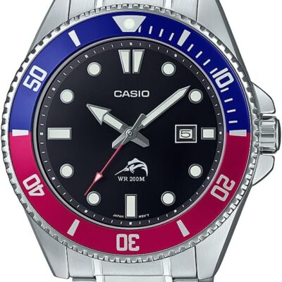 Casio Classic Diver Stainless Steel Watch Date Indicator MDV-106DD-1A2VCF